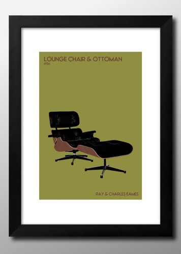 Eames lounge chair and ottoman - and,